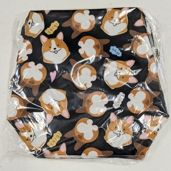 Waterproof Corgi Large Opening Makeup Cosmetic Bag - Picture 9 of 15